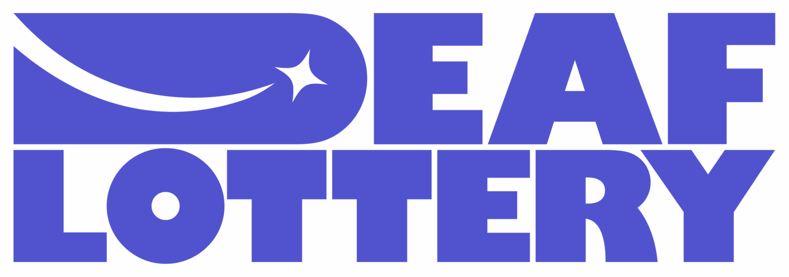 Deaf Lottery Purple Logo Stacked